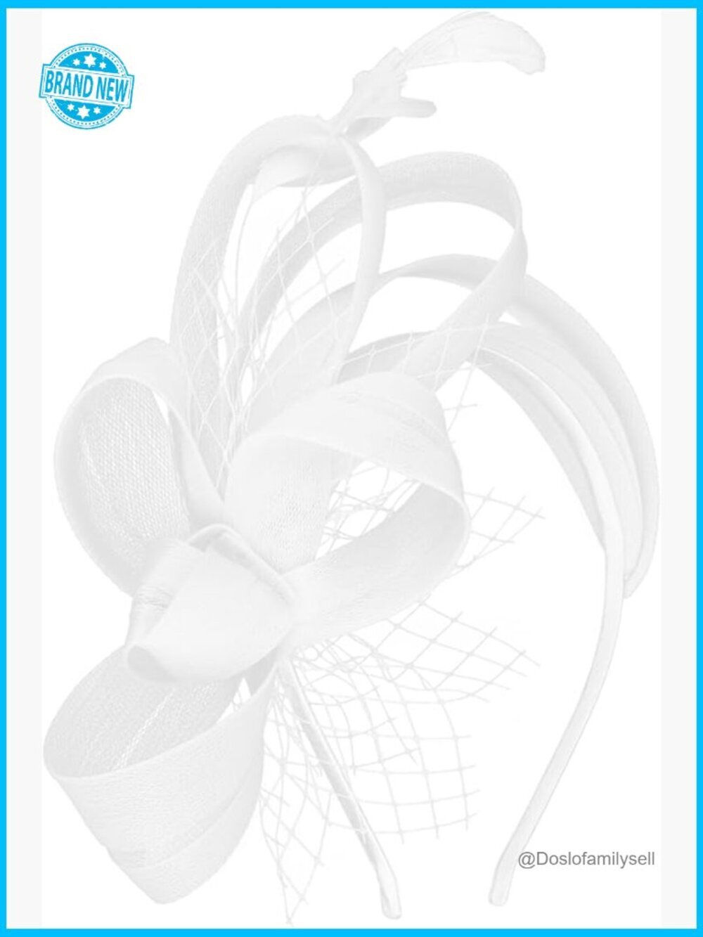 Derby Fascinator Hat with Feathers Chic Tea Party Headpiece Tulle Mesh Bow